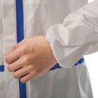 अस्पताल आईसीयू सुरक्षात्मक अलगाव गाउन सूट गैर विषैले सफेद डिस्पोजेबल